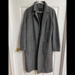 Dark gray long coat (size S)